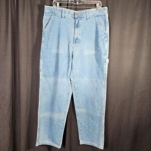NOS NWT Vintage Men's 34X30 Steve & Barry's Carpenter Jeans Loose Y2K Blue Denim